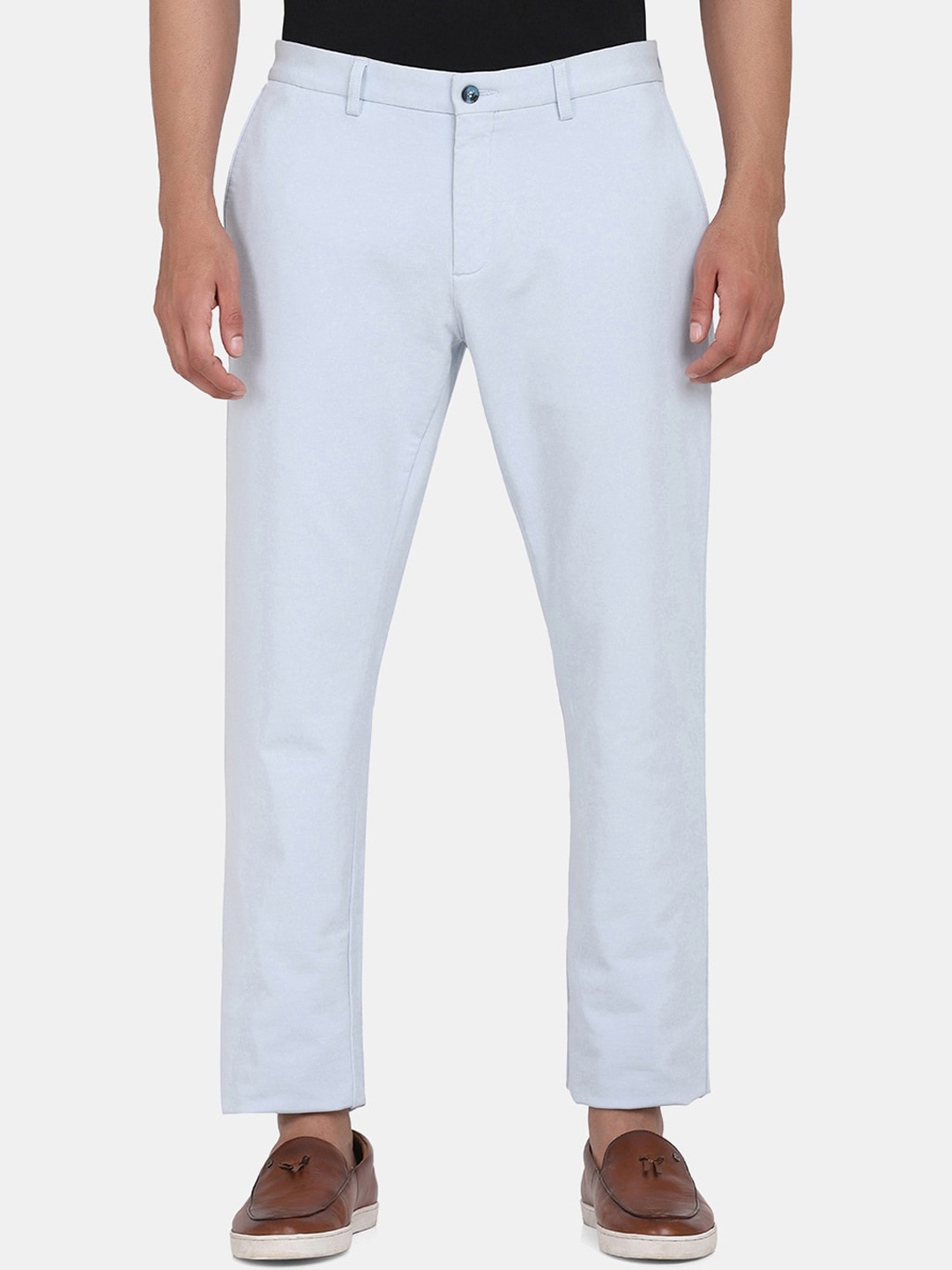 

Blackberrys Men Sky Blue Trousers