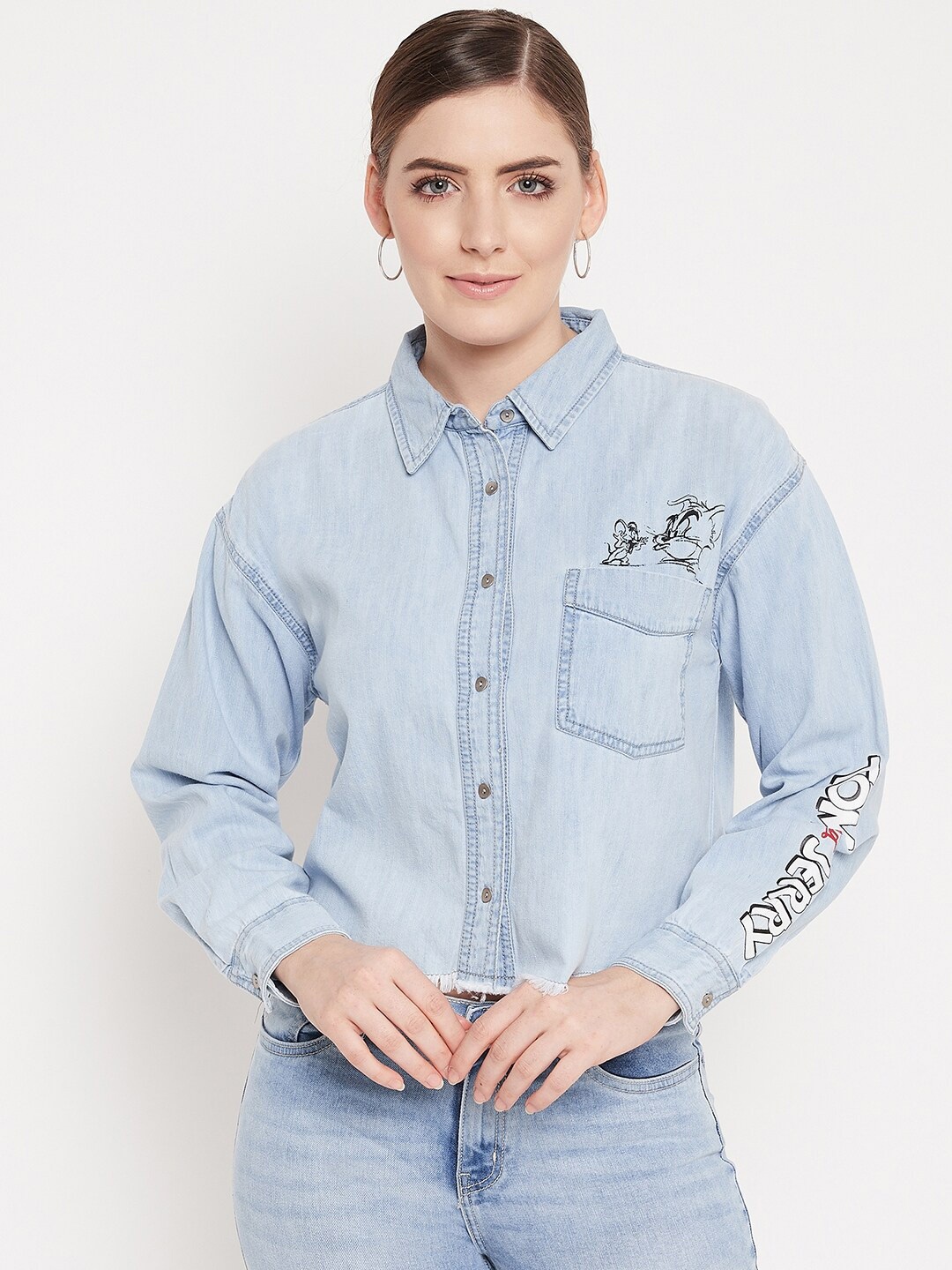 

Madame Women's Blue Casual Shirt