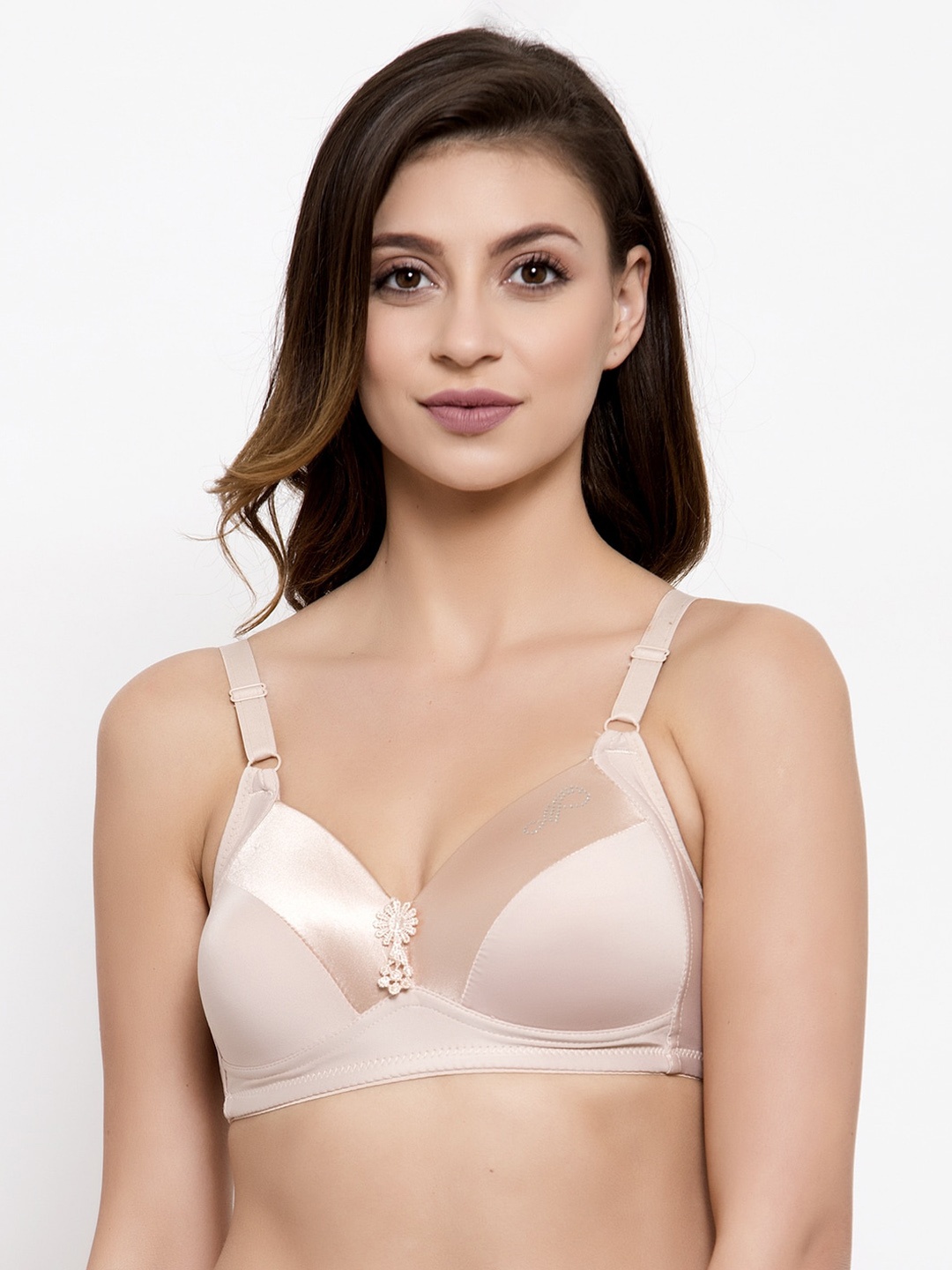 

Friskers Beige Bra Underwired Lightly Padded