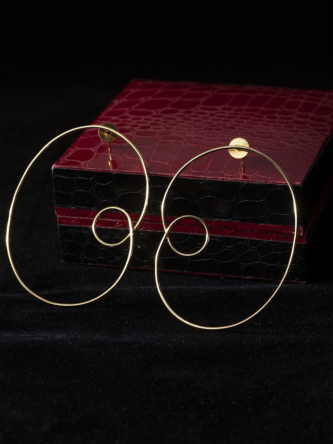 

PANASH Gold-Plated Contemporary Drop Earrings