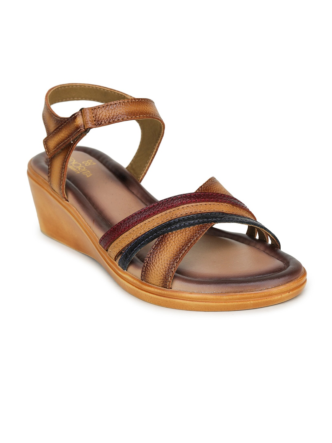 

Liberty Striped Wedge Heels, Tan