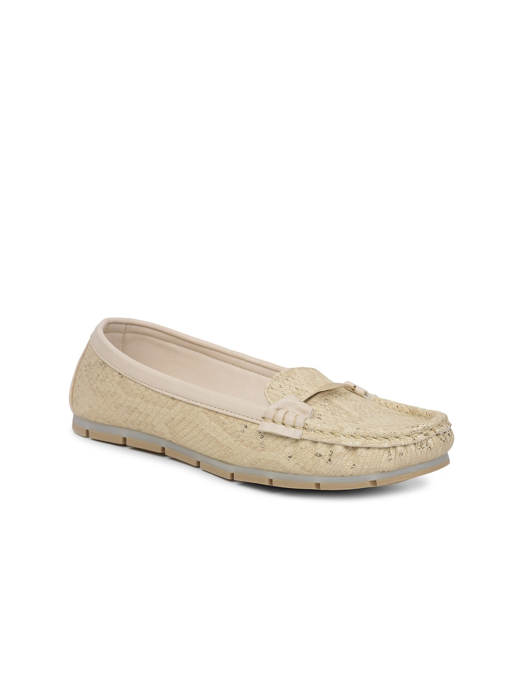 

Liberty Women Cream-Coloured Textured Mojaris Flats