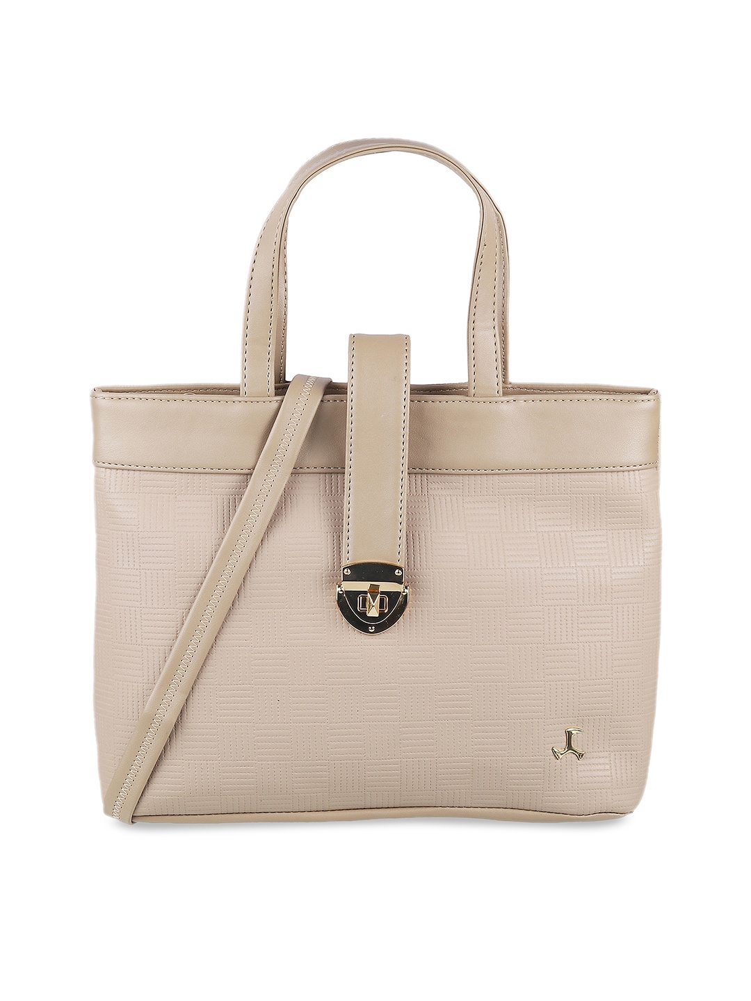 

Mochi Beige PU Structured Handheld Bag