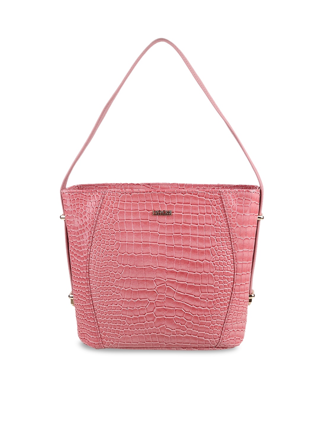 

Mochi Women Pink Animal Textured PU Structured Shoulder Bag
