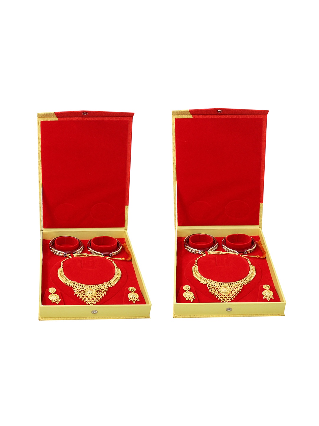 

atorakushon Set Of 2 Solid Jewellery Organisers, Red