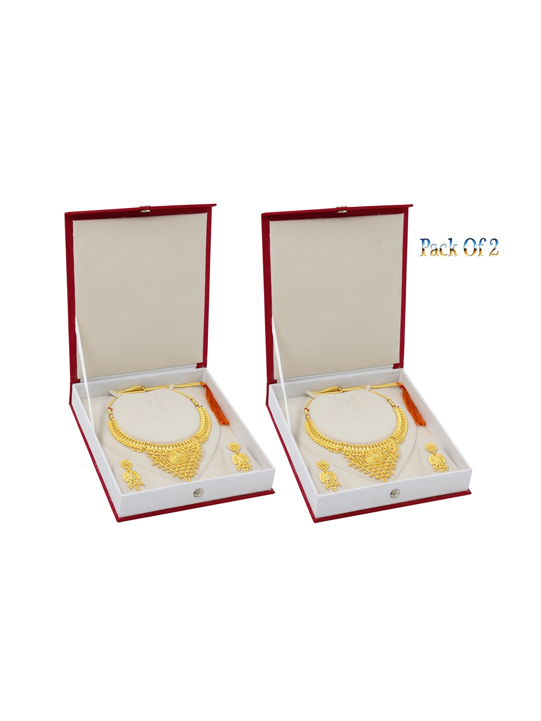 

atorakushon Set Of 2 Maroon Solid Jewellery Organizer