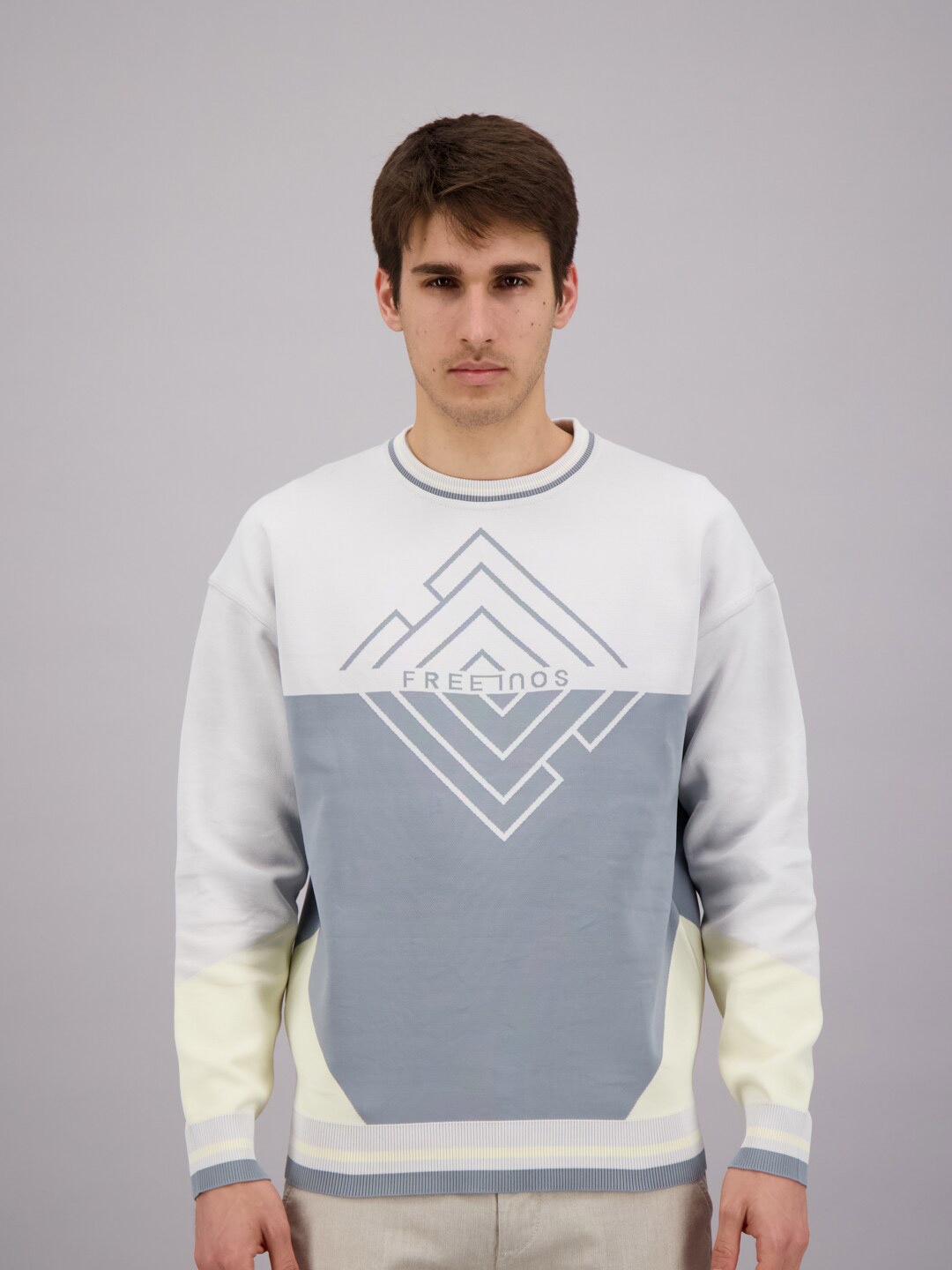

FREESOUL Men Grey Printed Sweatshirt