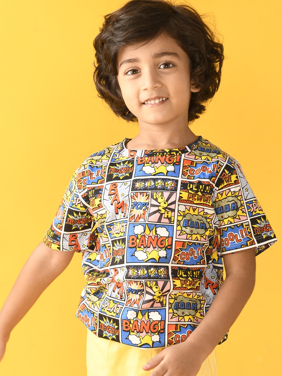 

Anthrilo Boys Multicoloured SuperHero Printed T-shirt, Multi