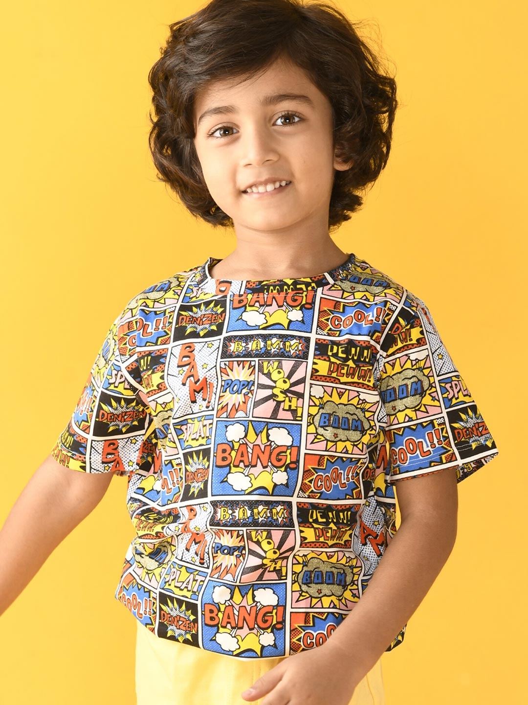 

Anthrilo Boys Multicoloured SuperHero Printed T-shirt, Multi