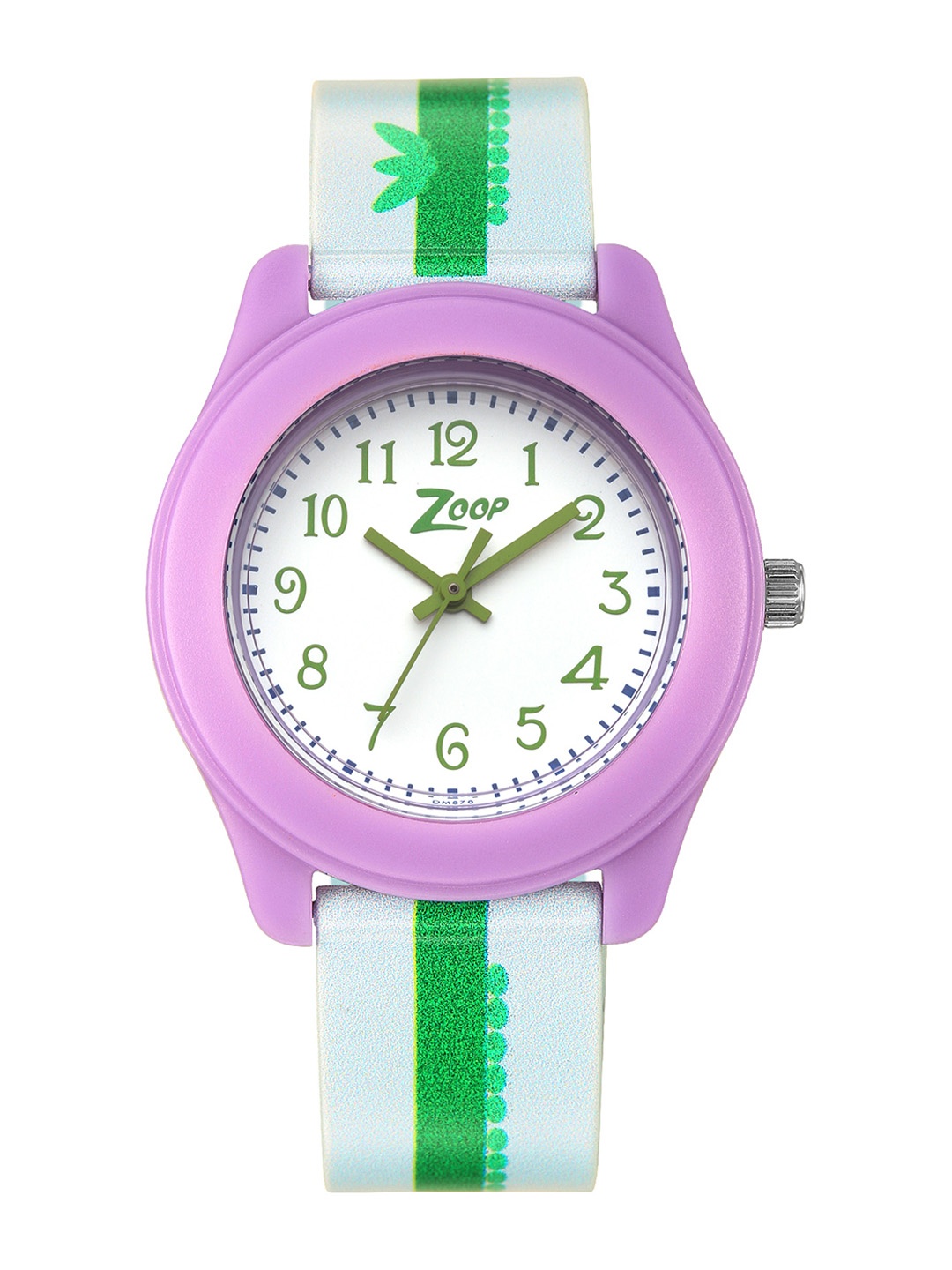 

ZOOP from TITAN Unisex Kids White Dial & Multicoloured Straps Analogue Watch, Purple