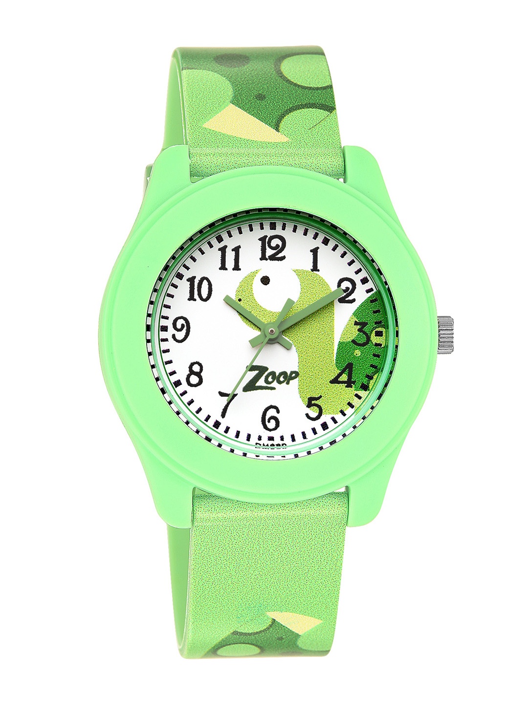 

ZOOP from TITAN Unisex Kids White Printed Dial & Green Straps Analogue Watch