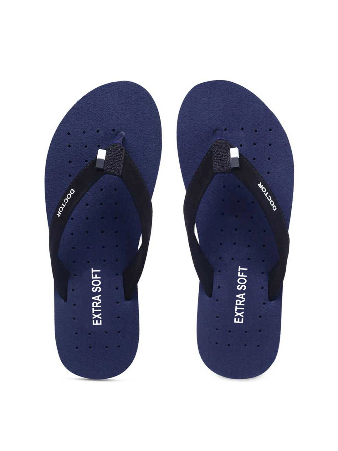 

Cogner Women Navy Blue & Black Room Slippers