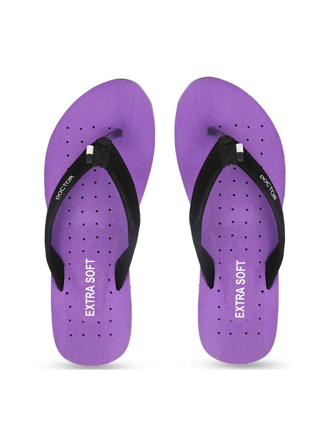 

Cogner Women Purple & Black Room Slippers
