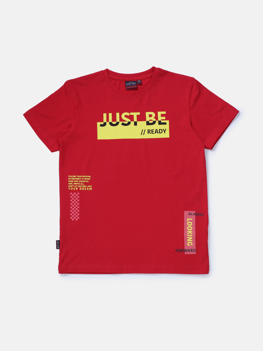 

Gini and Jony Boys Red Printed T-shirt