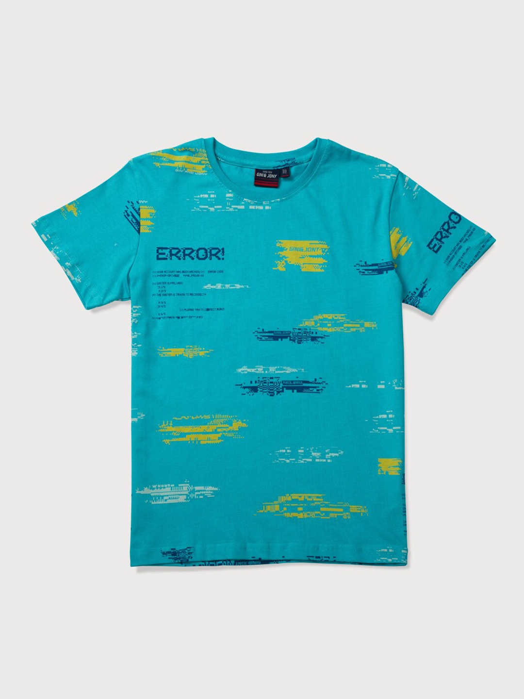 

Gini and Jony Boys Blue Printed T-shirt