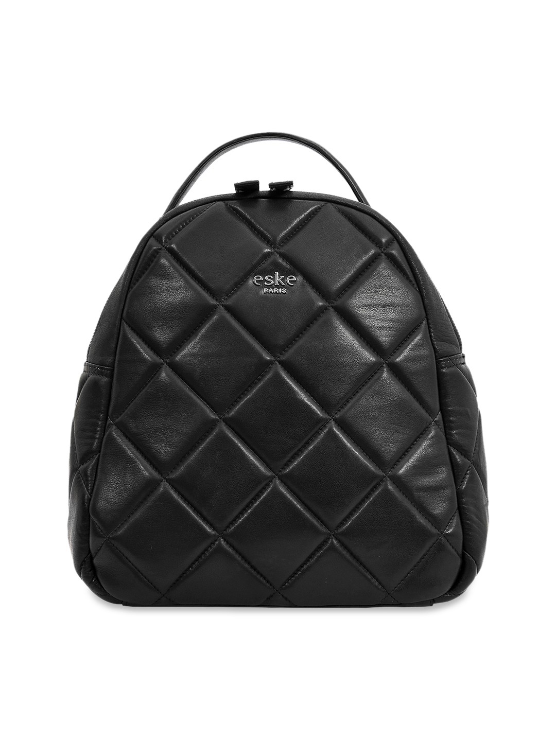 

Eske Women Black Solid Quilted Backpack