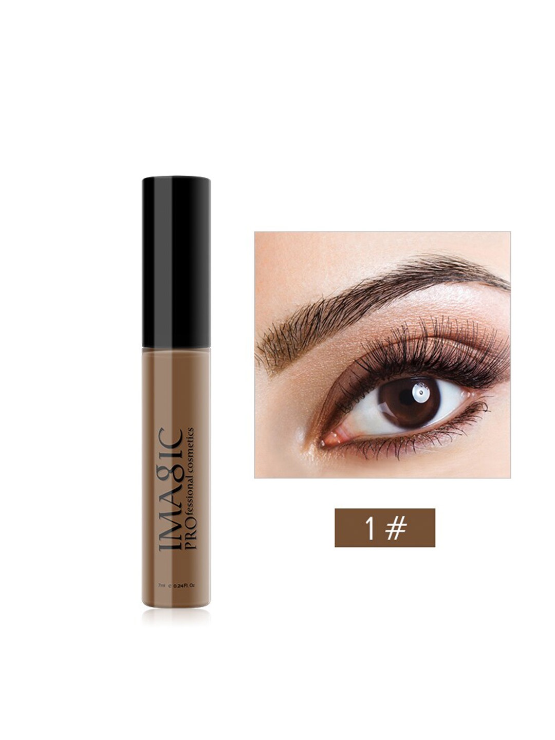 

IMAGIC PROfessional Waterproof Eyebrow Mascara 7 ml - EY301-01, Brown