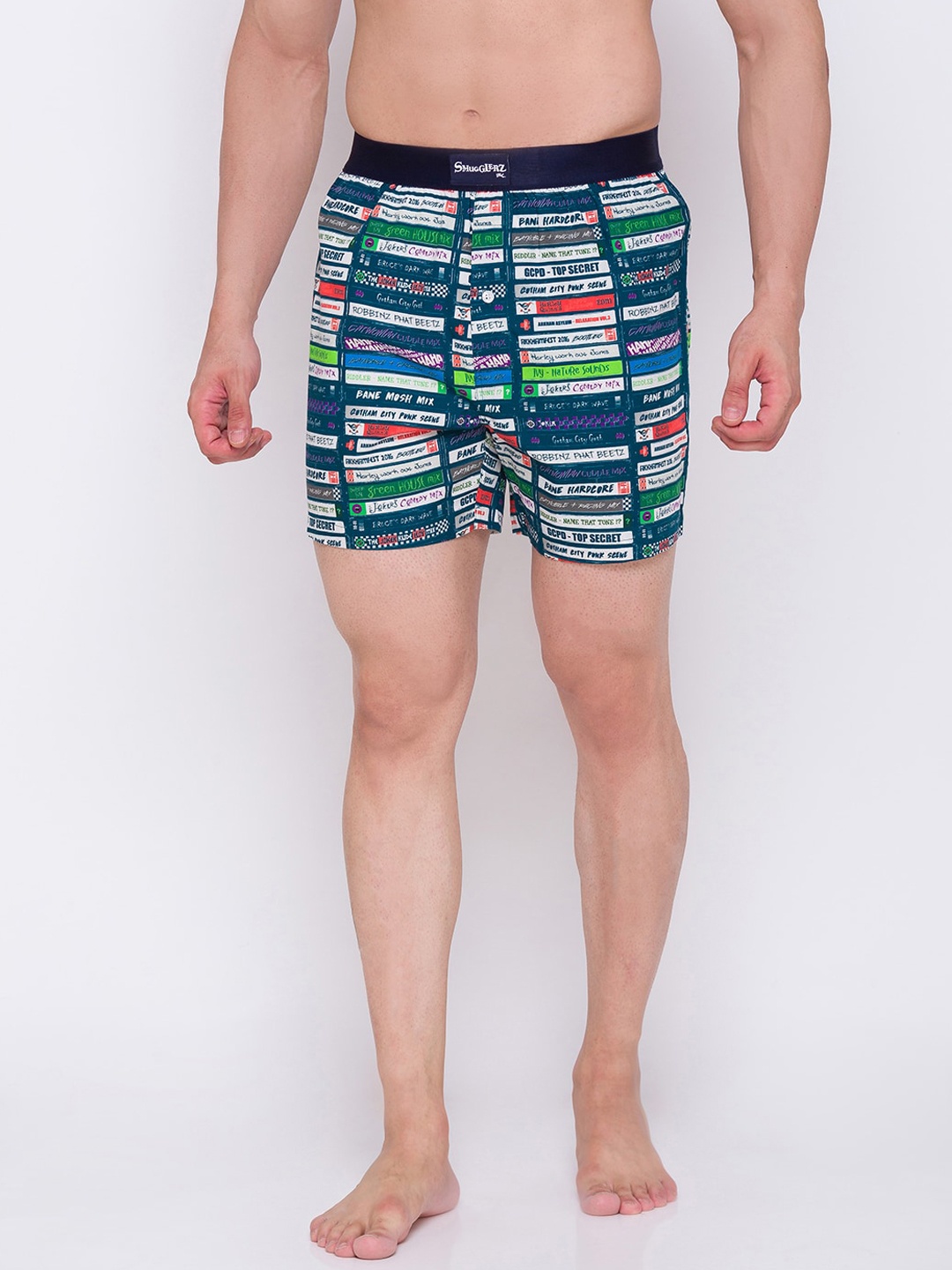 

SMUGGLERZ INC. Men Blue Printed Pure Cotton Boxers, Assorted