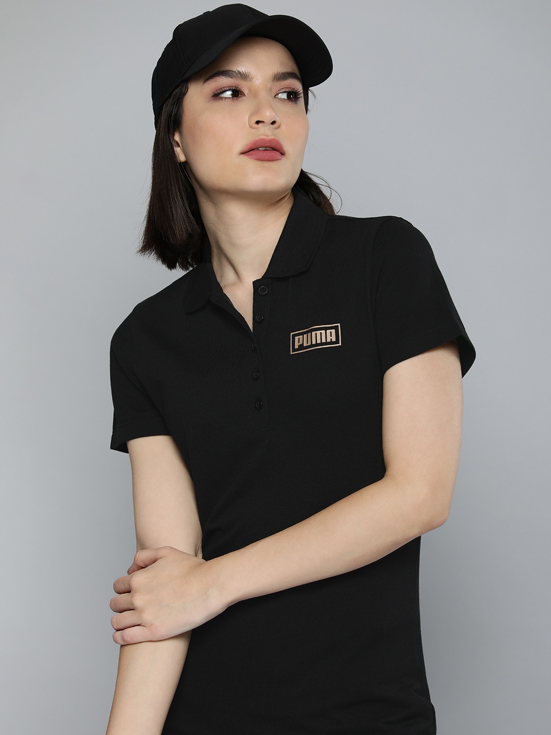 

Puma Polo Collar T-shirt, Black