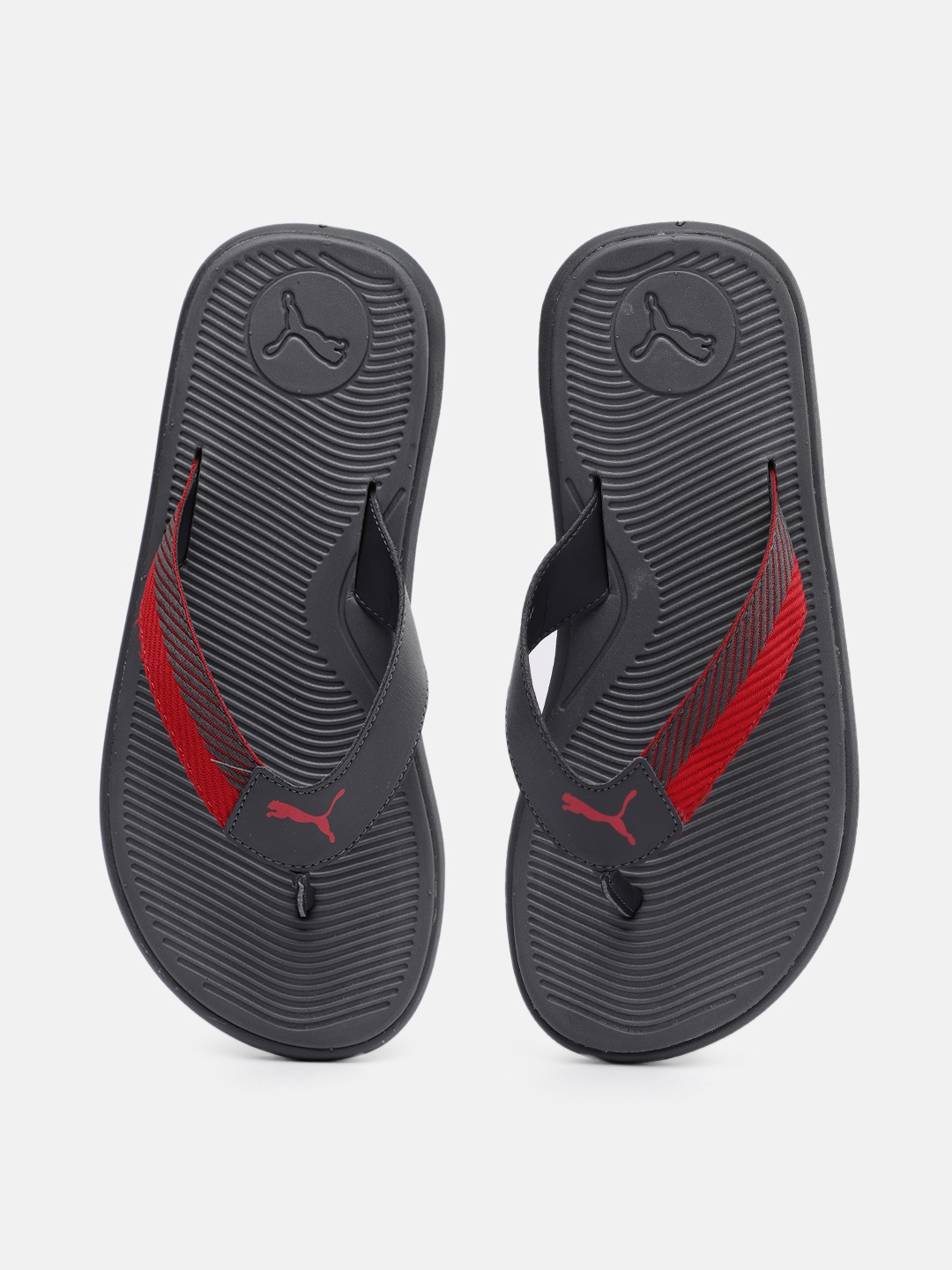 

Puma Men Grey Self Design Thong Flip-Flops