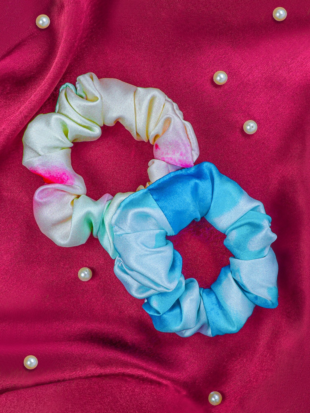 

Bellofox Women Blue & White Set of 2 Ponytail Holders