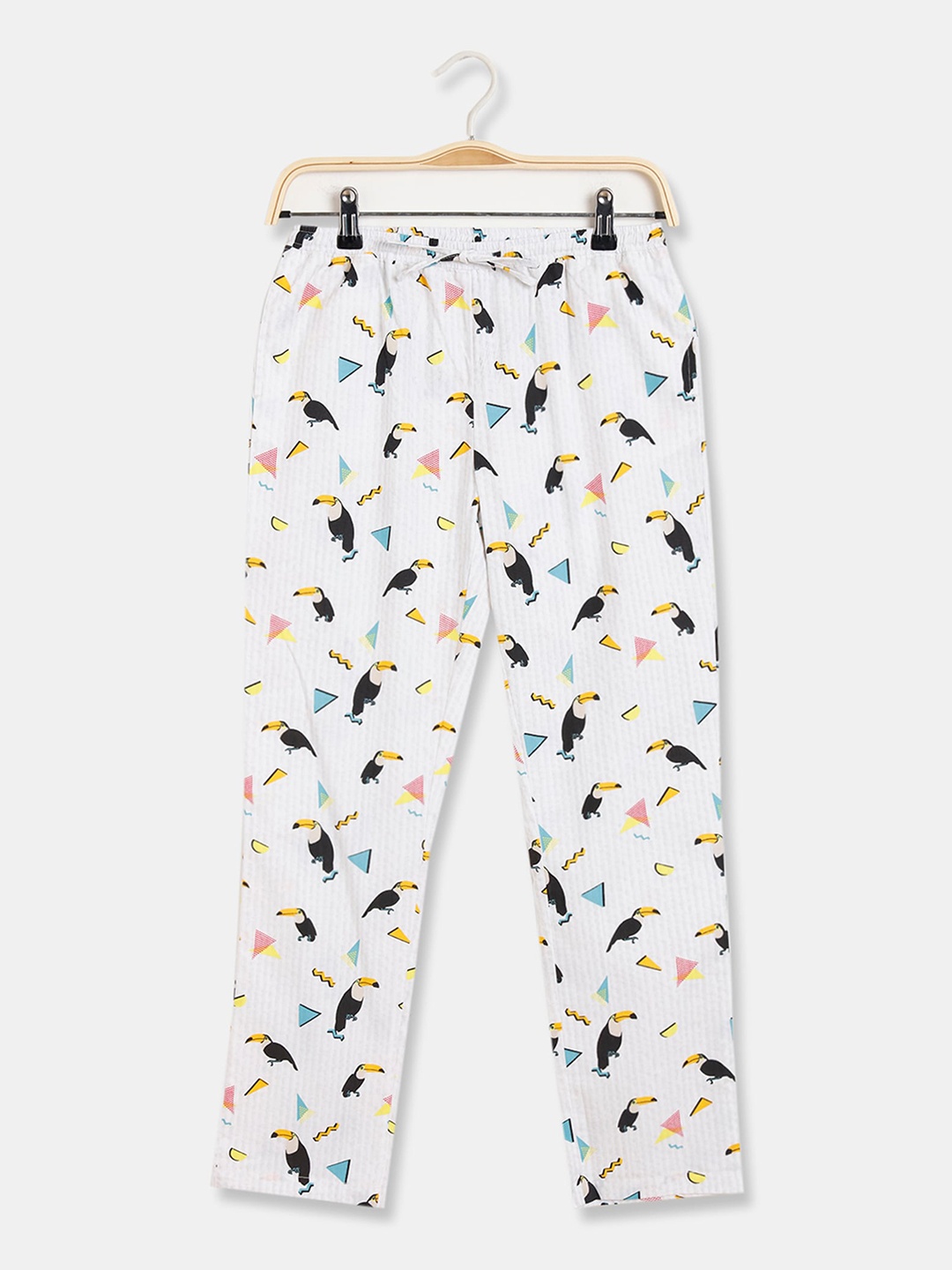 

Rosaline by Zivame Girls Multicolored Printed Cotton Lounge Pants, Multi