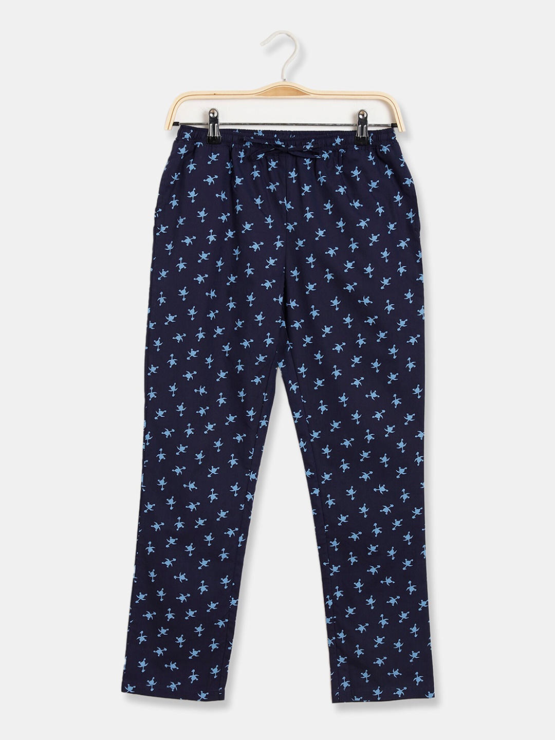 

Rosaline by Zivame Kids-Girls Navy Blue Printed Pure Cotton Lounge Pants