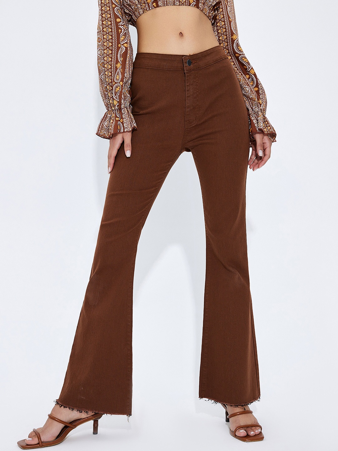 

URBANIC Women Brown Simplicity Bootcut Jeans