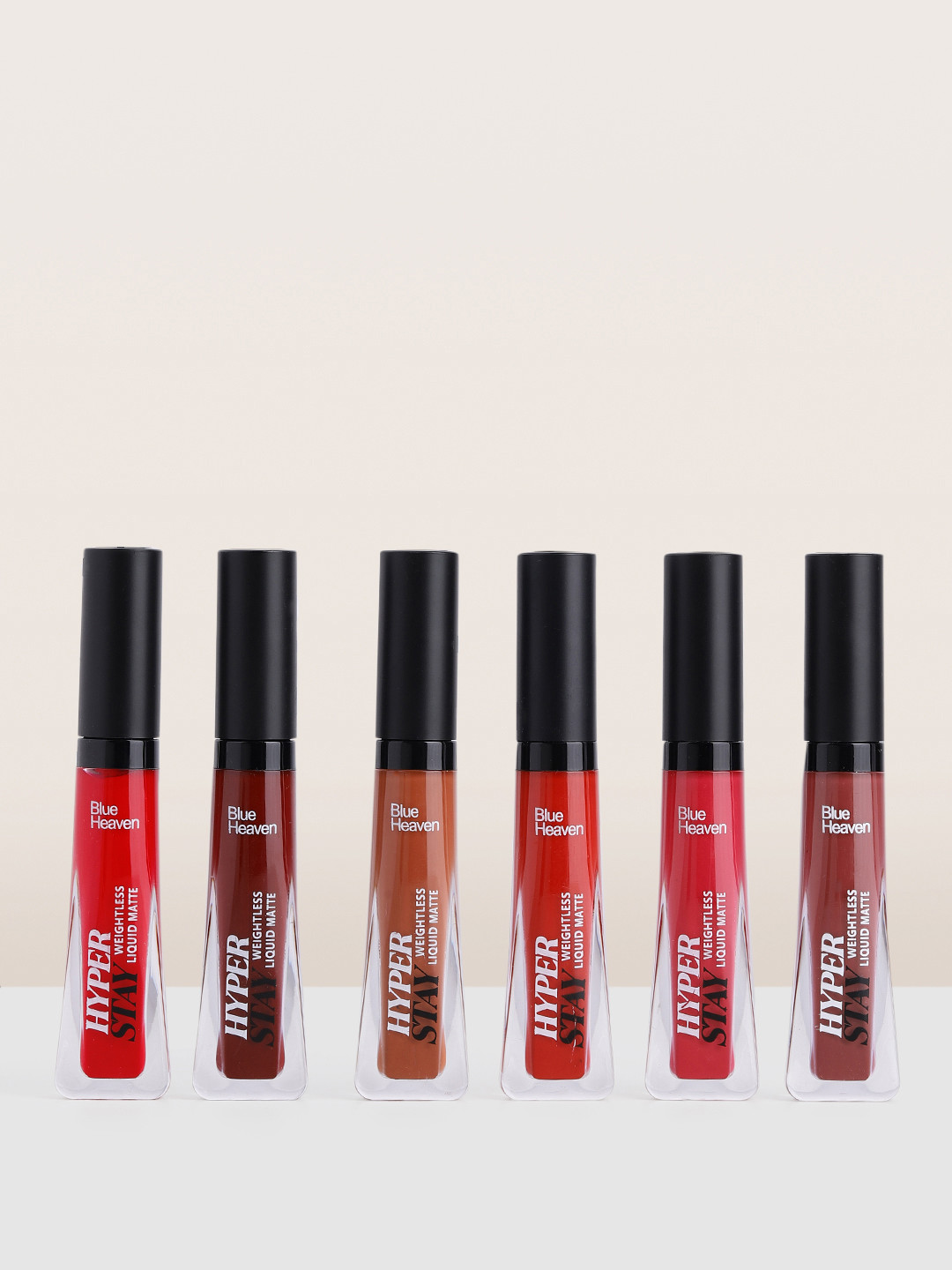 

Blue Heaven Set of 6 Hyperstay Weightless Liquid Matte Lipstick 6 ml each - Party Mania, Multi