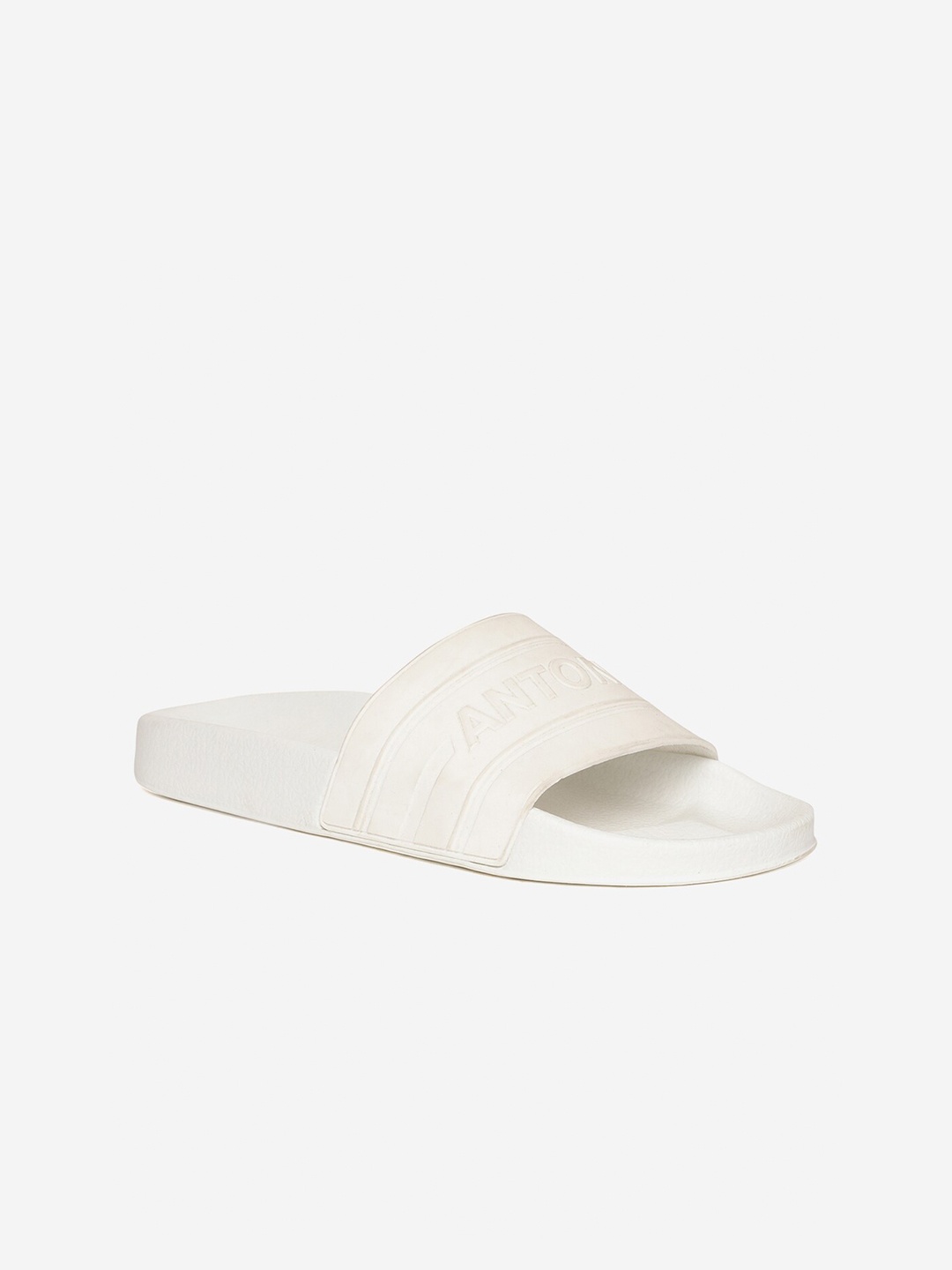 

Antony Morato Men White Rubber Sliders