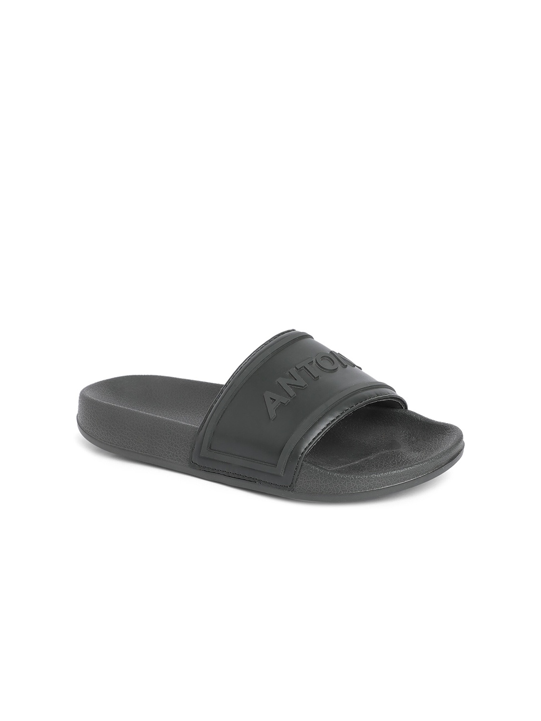 

Antony Morato Men Black Rubber Sliders