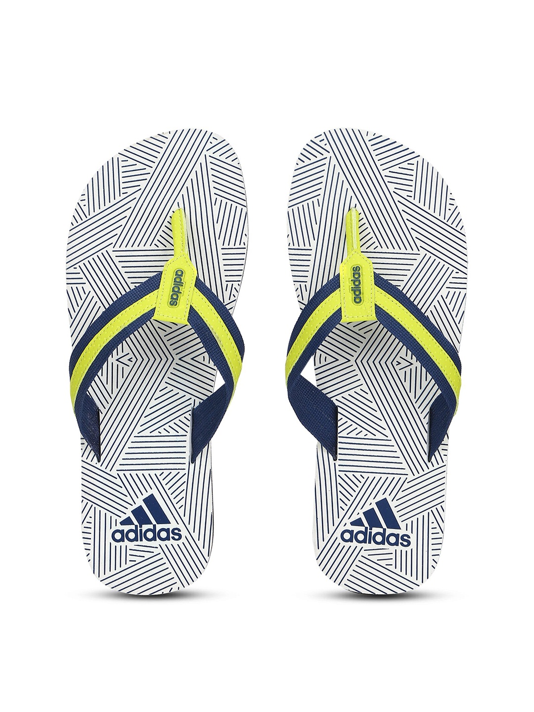

ADIDAS Men Blue & White Striped Flip Flops