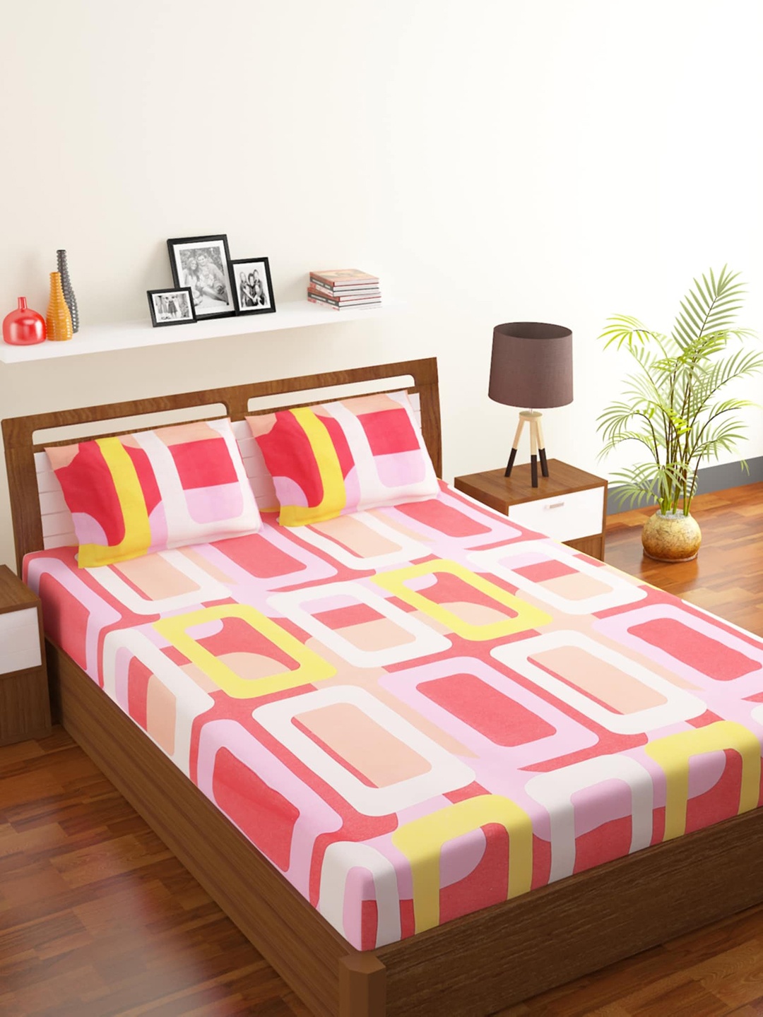 

Rubix Home Unisex Red Bedsheets