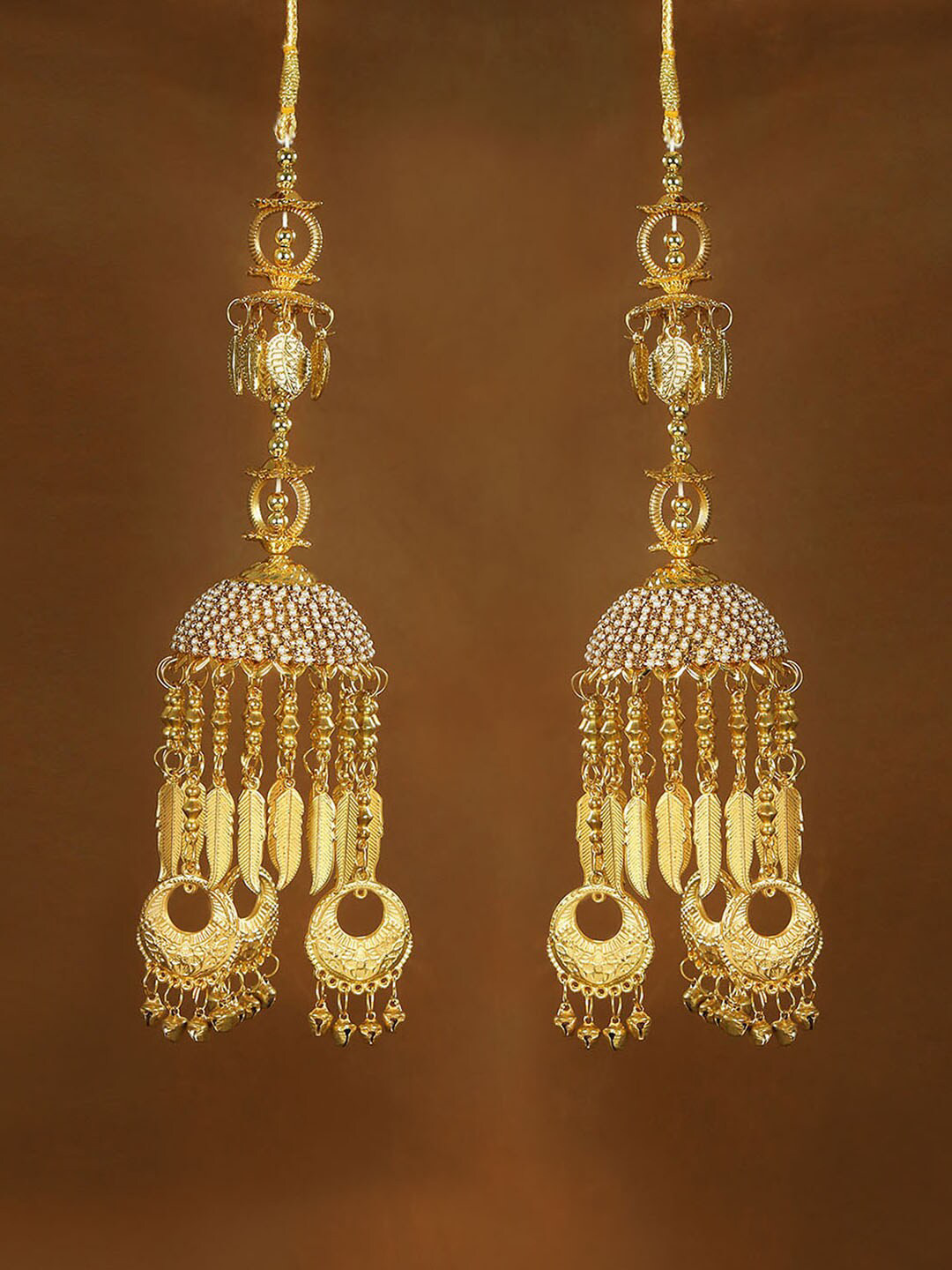 

AccessHer Set Of 2 Gold-Toned Pearl Beaded Kaleeras