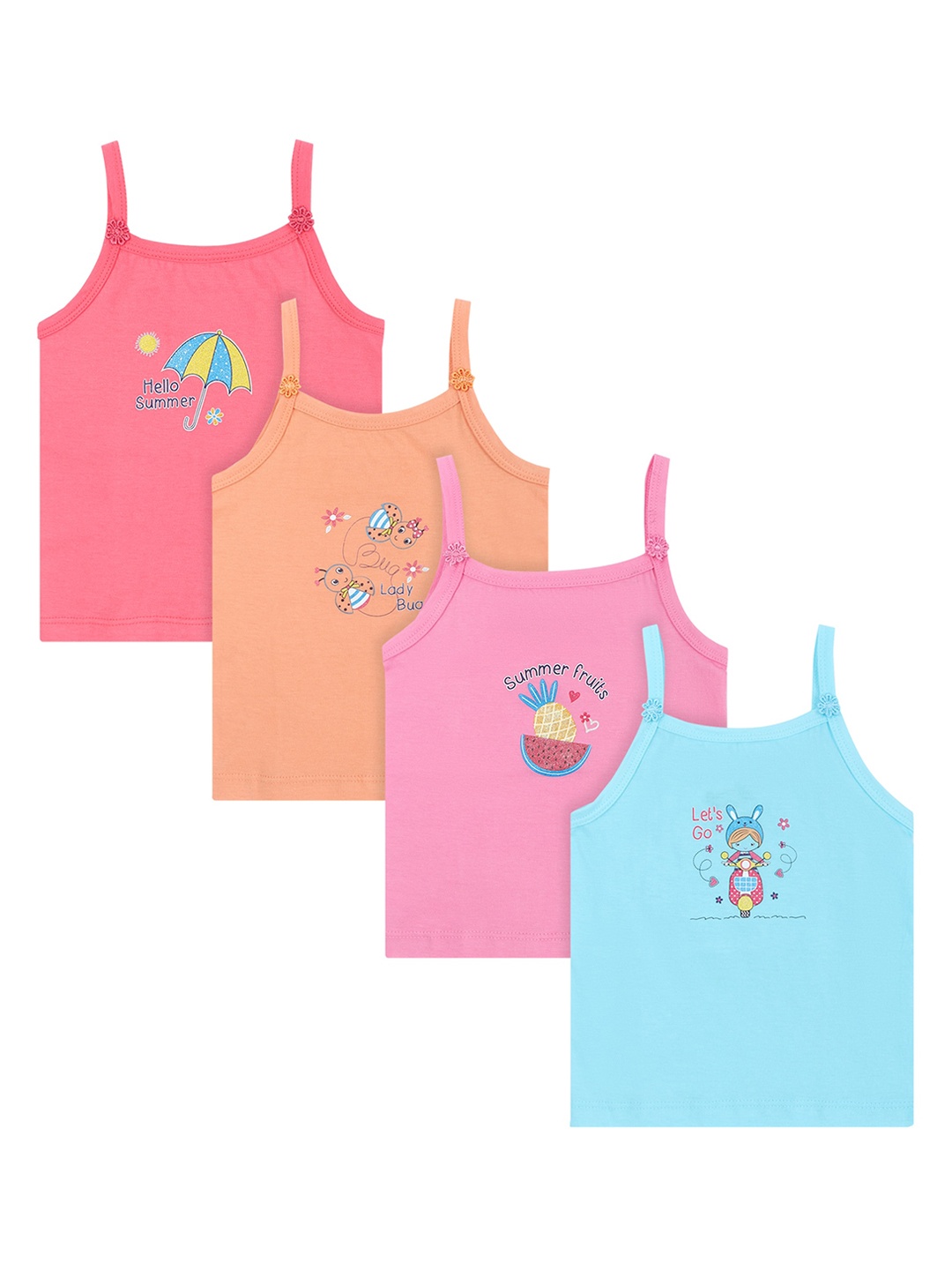 

DYCA Girls Pack Of 4 Camisoles, Blue