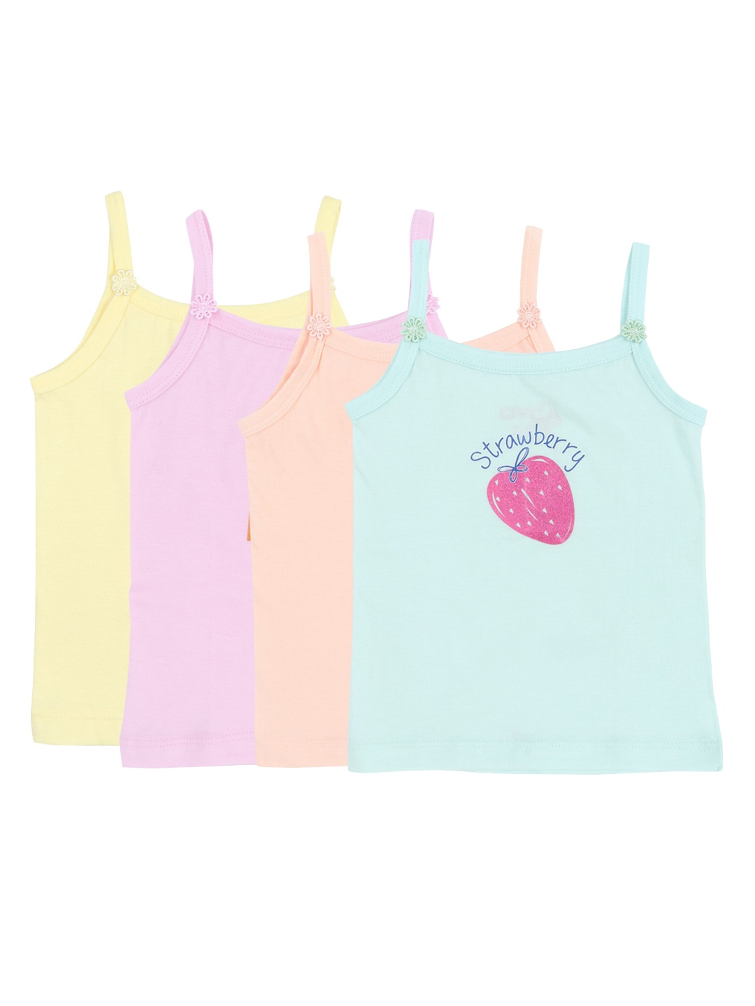 

DYCA Girls Pack Of 4 Assorted Sleeveless Camisoles, Blue