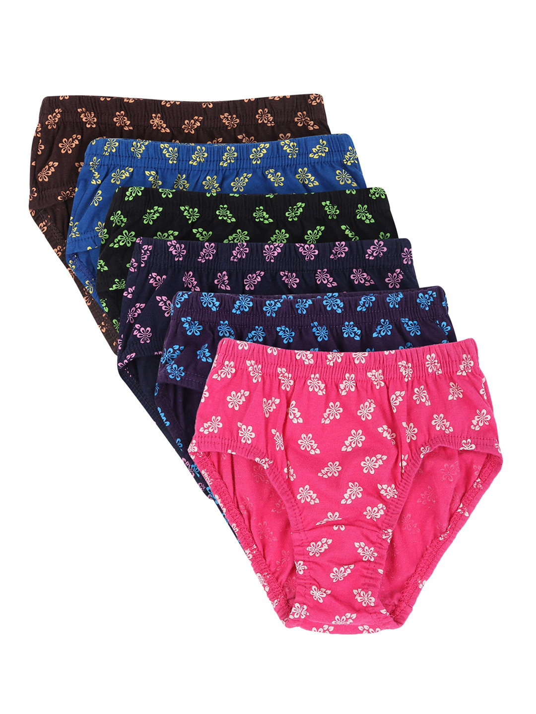 

DYCA Girls Pack Of 6 Cotton Hipster Briefs, Black