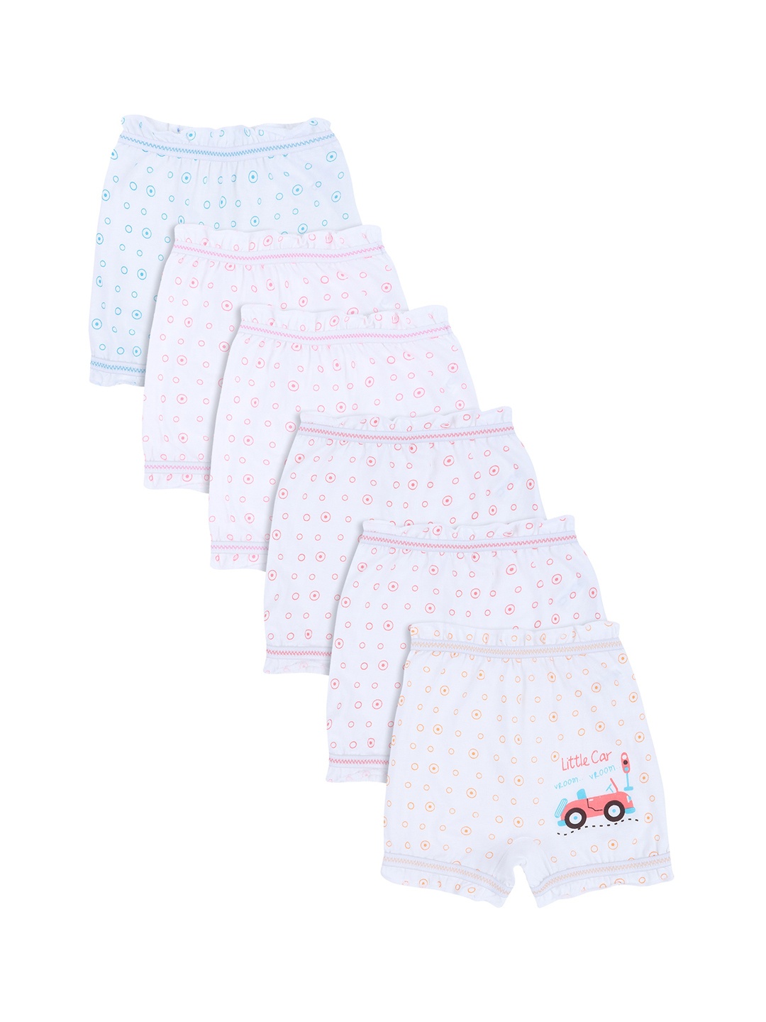 DYCA Kids Pack Of 6 Cotton Basic Briefs, White