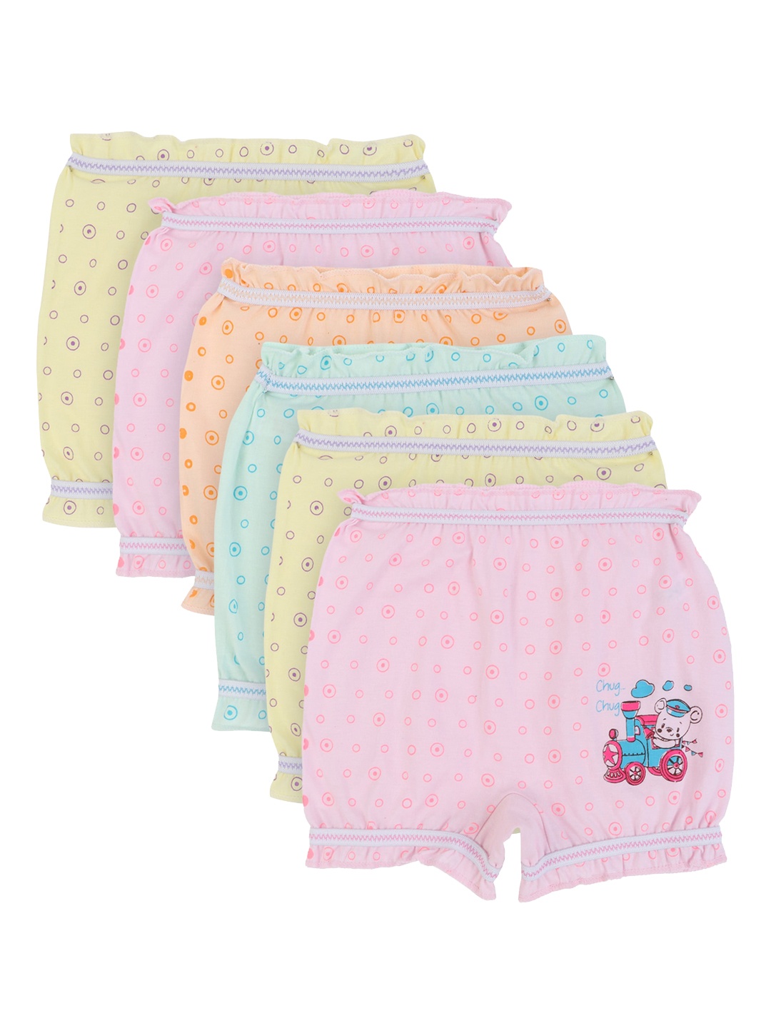 

DYCA Kids Pack Of 6 Assorted Cotton Mid-Rise Basic Briefs, Orange