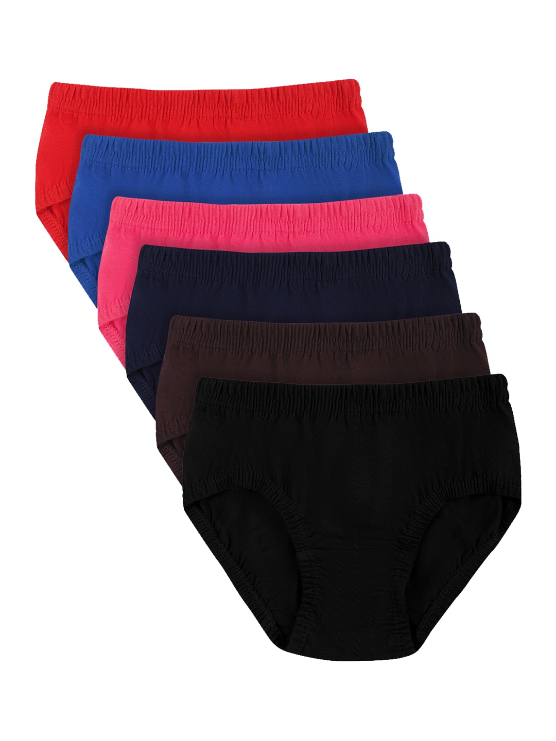 

DYCA Girls Pack Of 6 Assorted Cotton Hipster Briefs