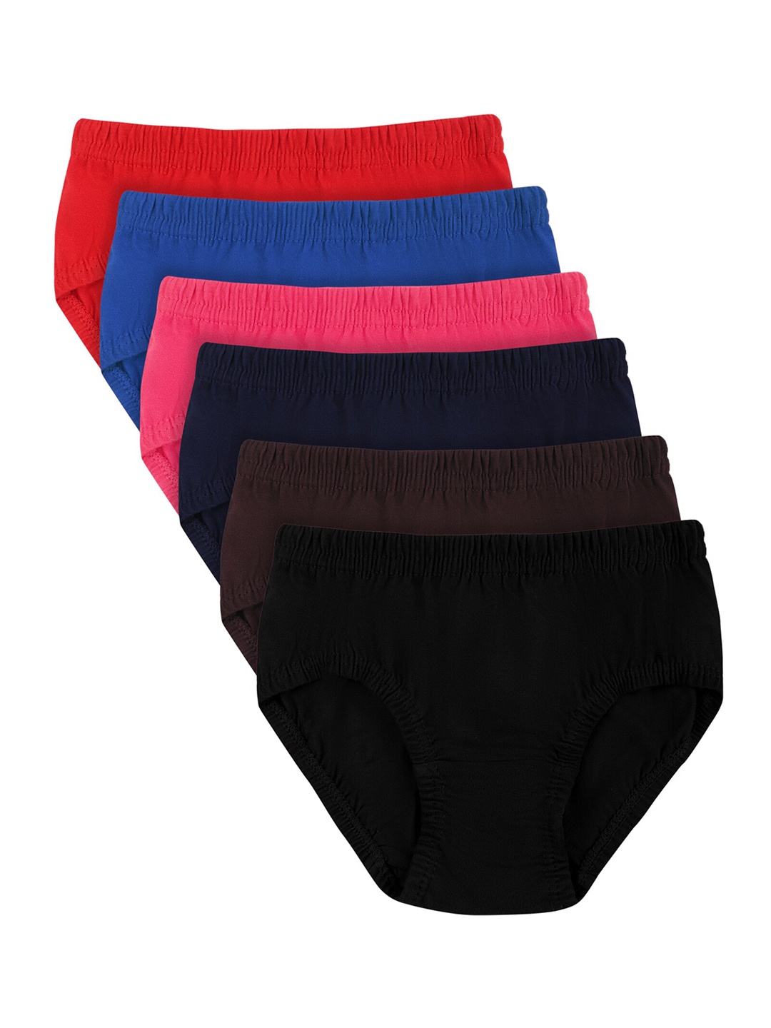 

DYCA Girls Pack Of 6 Assorted Cotton Hipster Briefs