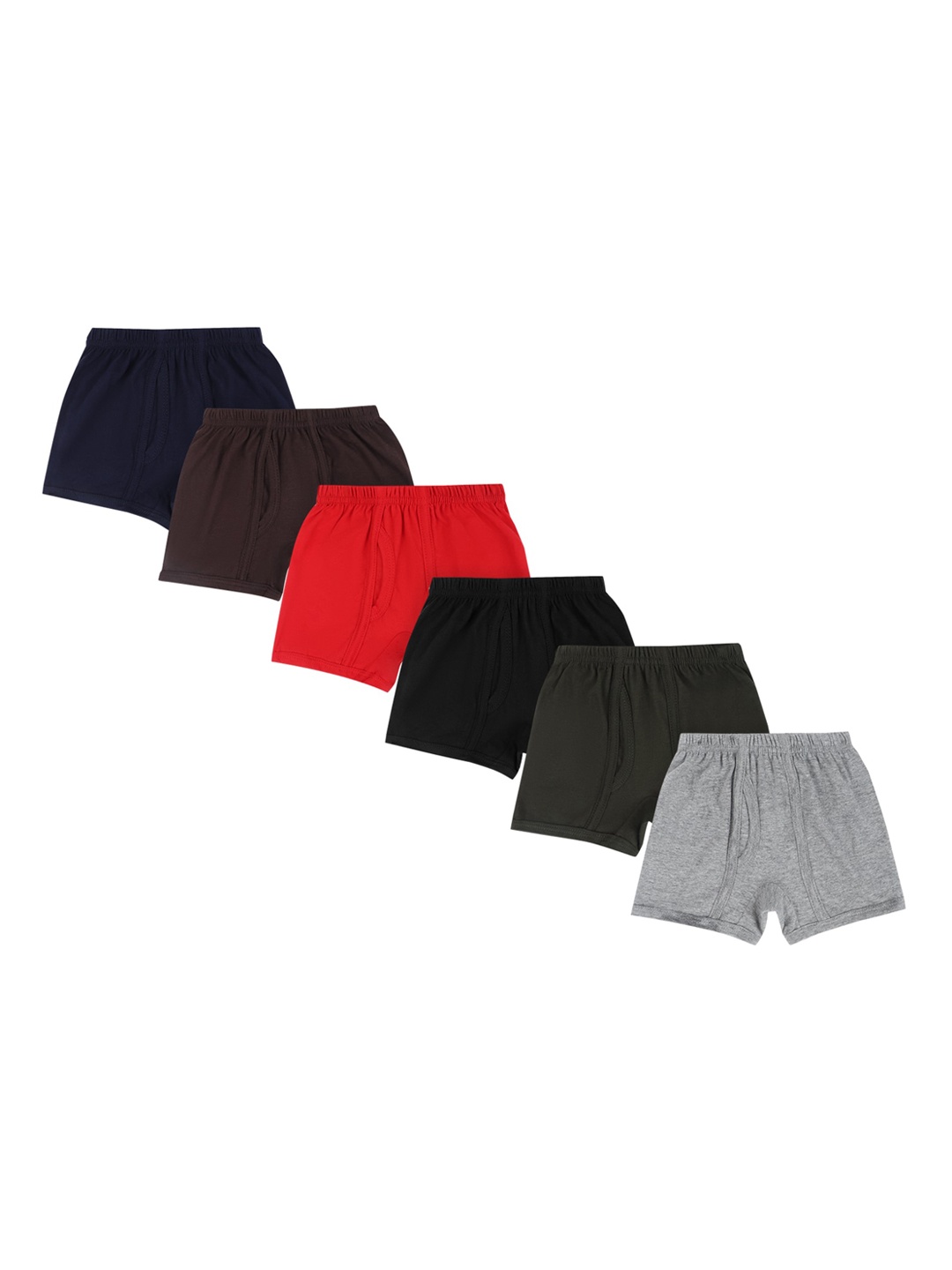 

DYCA Boys Pack of 6 Assorted Solid Trunks DIA504-PK001_P6, Black