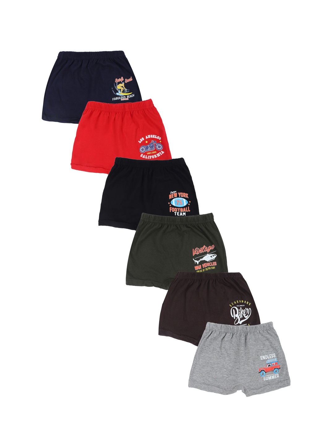 

DYCA Boys Pack Of 6 Assorted Cotton Trunks