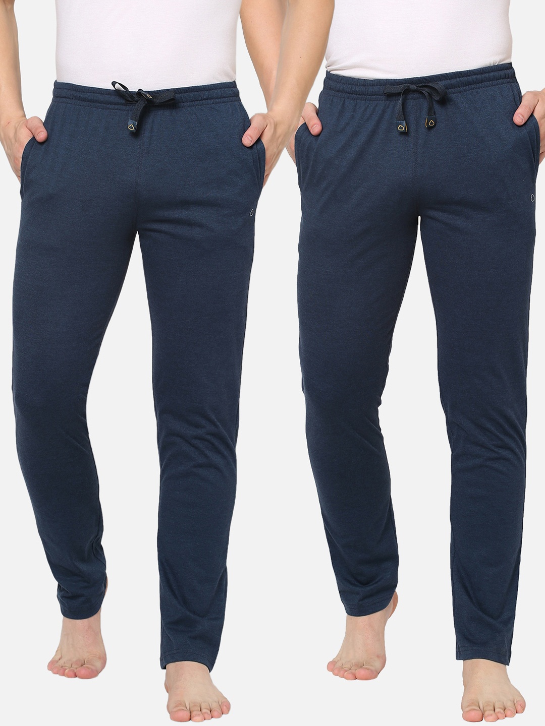 

Sweet Dreams Men Navy Blue Solid Cotton Pack Of 2 Lounge Pants