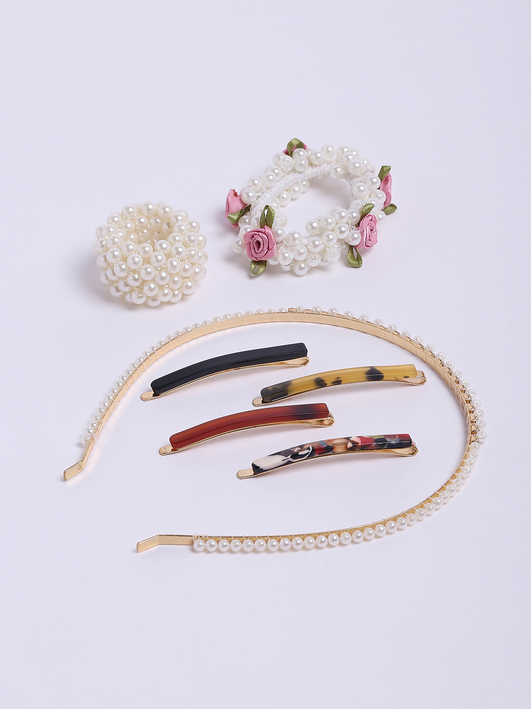 

Lilly & sparkle Women Multicoloured Set of 7 Hair Accessory Set, Multi