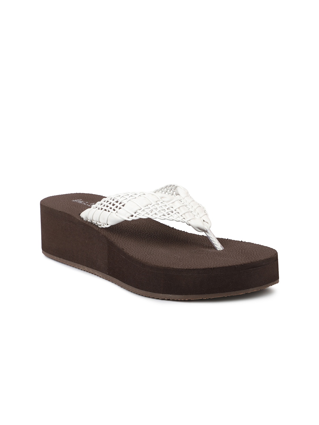 

Inc 5 Brown & White Wedge Sandals
