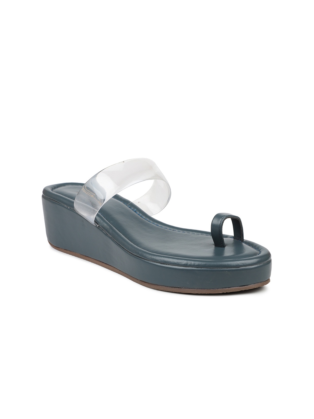 

Inc 5 Blue & Transparent Platform Sandals