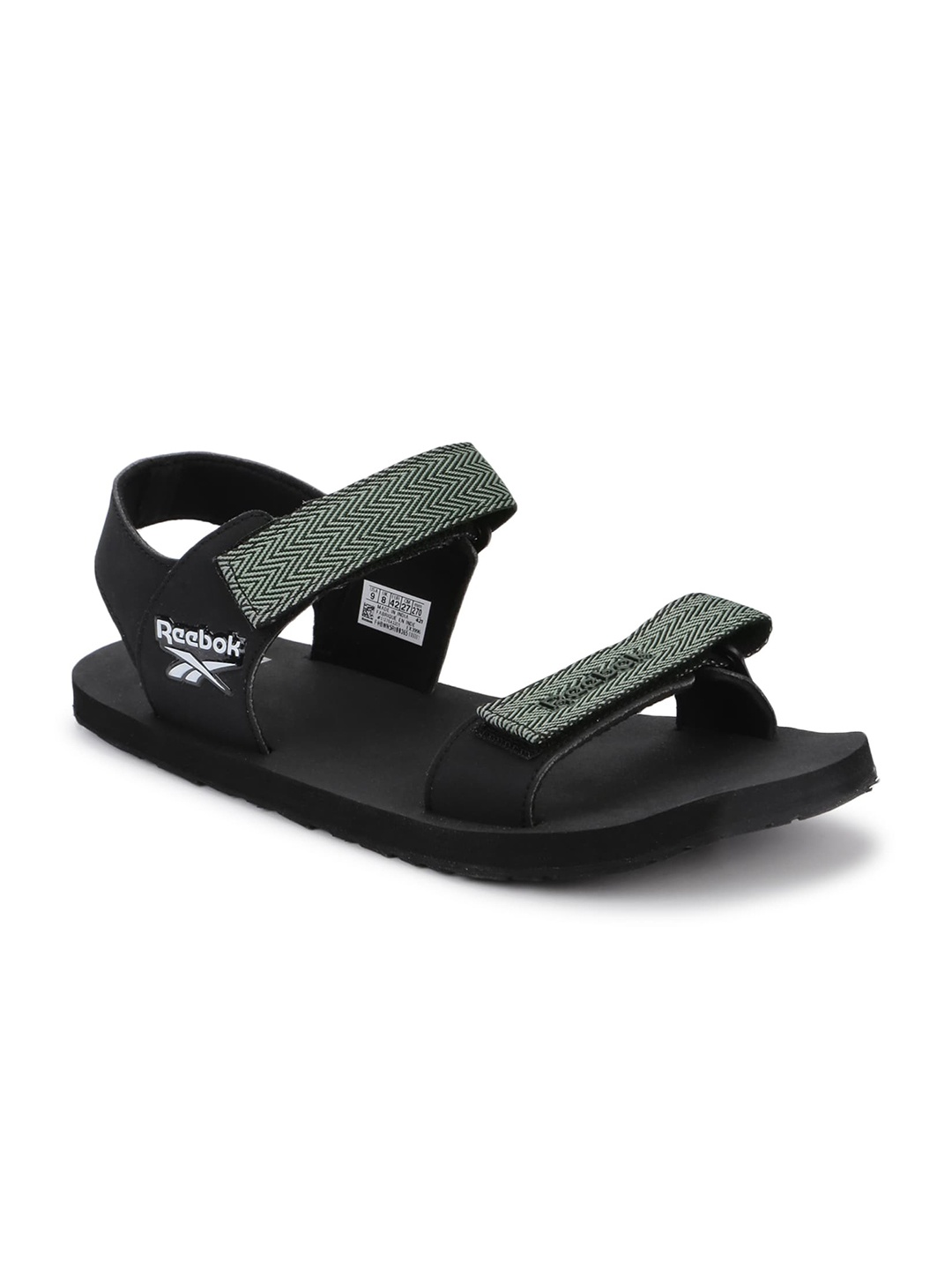 

Reebok Black & Green Solid Sport Sandals