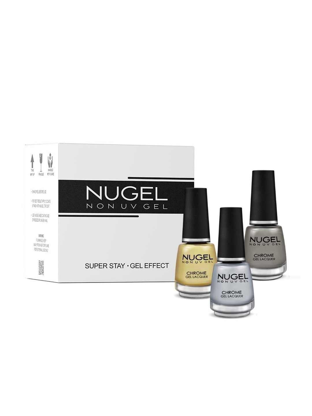 

NUGEL Set Of 3 Festival Collection Nail Polish 39ml, Silver