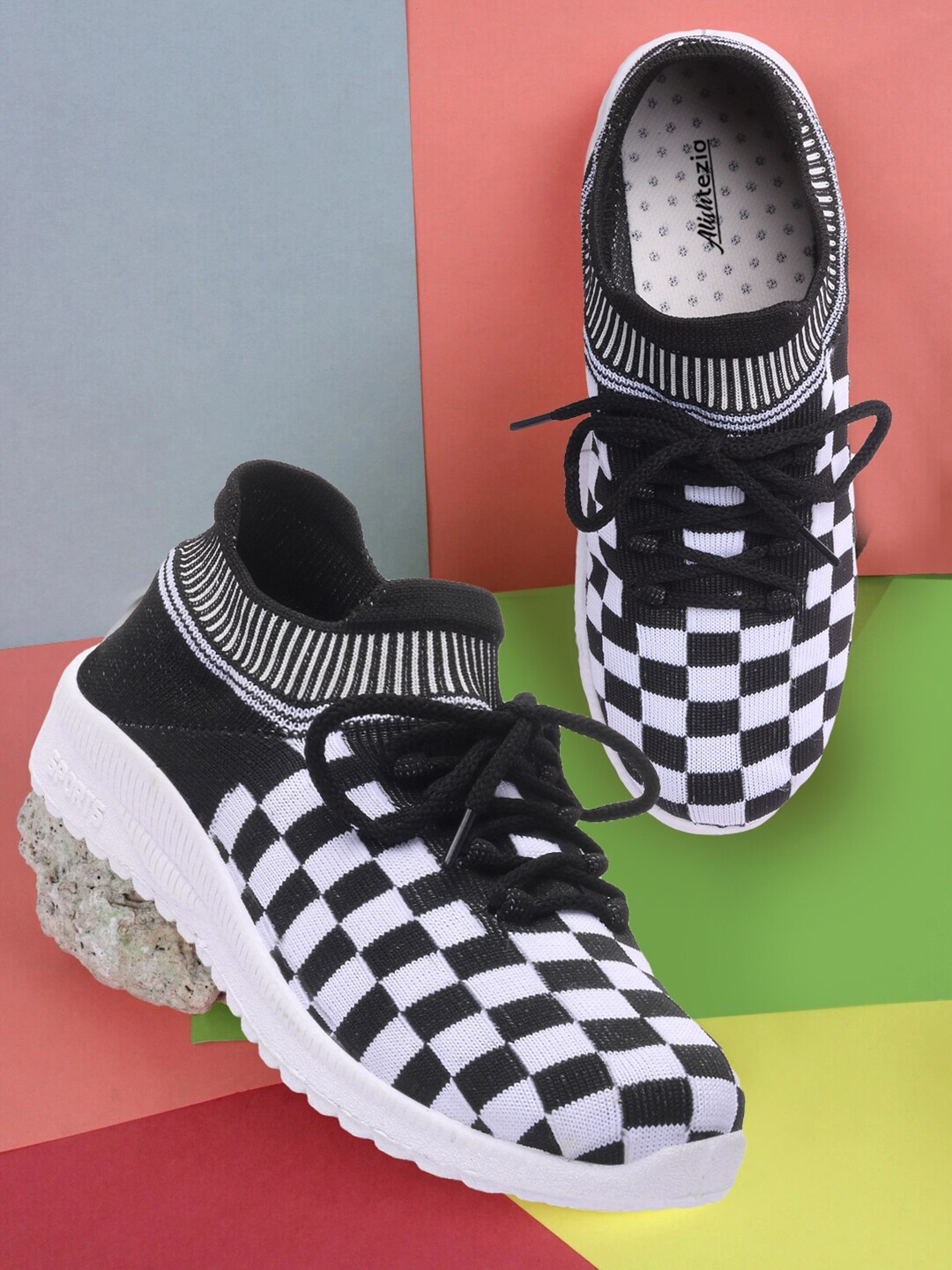 

Alishtezia Women Black Walking Non-Marking Shoes